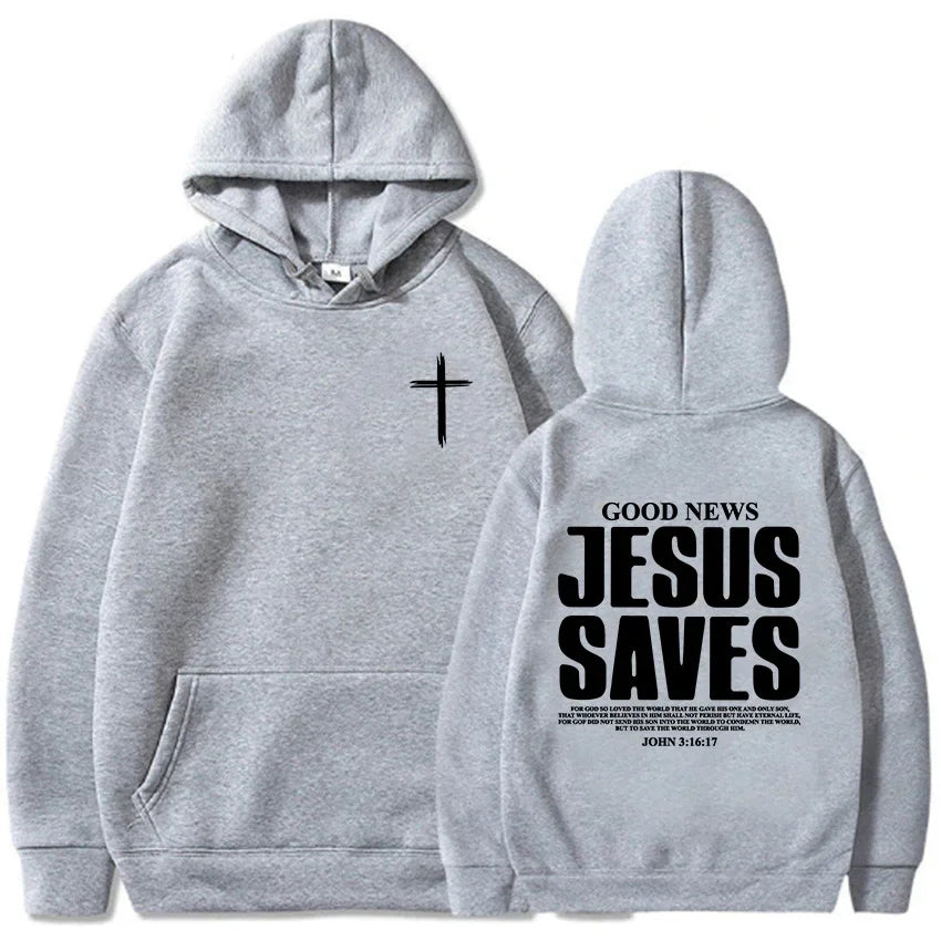 Jesus Men's Sweatshirt Autumn and Winter Warm Men's Hoodie Christian Bible Pullover Fashion Men's Clothing