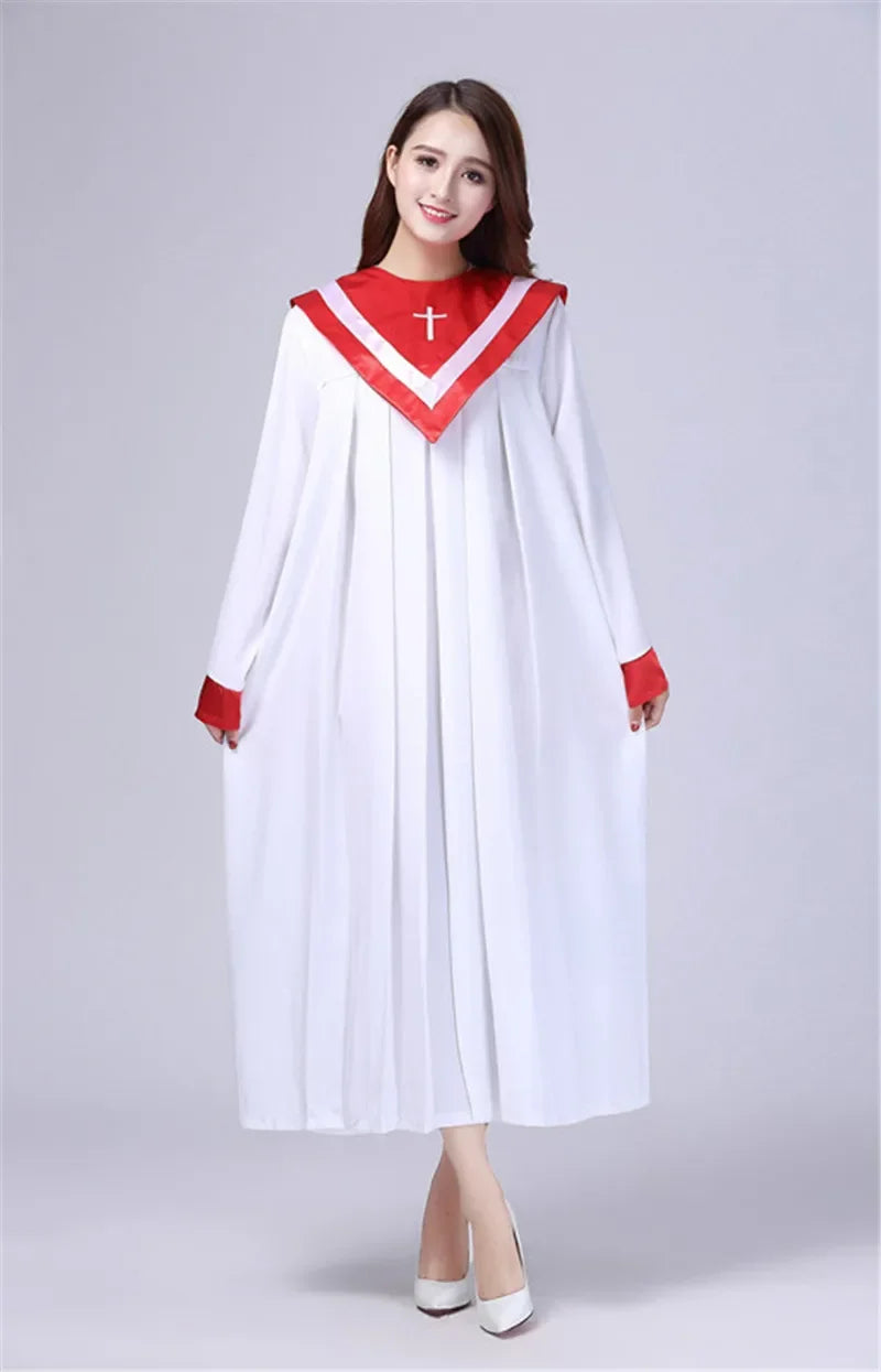 Christ Jesus Taught The Holy Costume Women Christian Sing Dress Jesus Class Service Outfit Christmas Holy Trinity Sacred Robe
