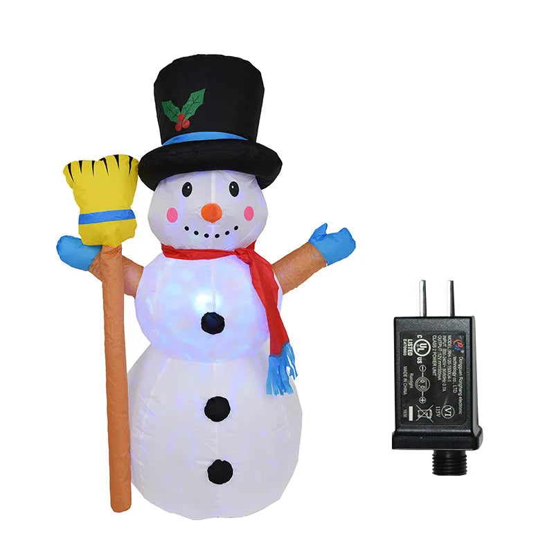 Cross-border special 1.2-meter Christmas lights, garden decorations, rotating lights, inflatable Christmas snowman models
