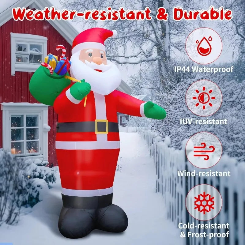 Customization Santa Claus LED Light Inflatable Outdoor Christmas Decorations Christmas Inflatables Decorations