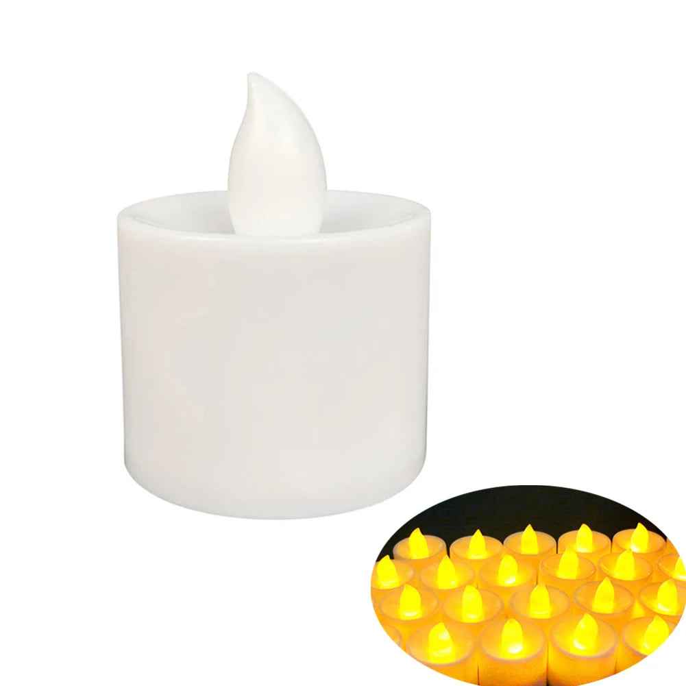 12pcs Mini LED Candle Lights, Flameless LED Tea Lights Candles, Reusable Night Lamp, Votive Tealight, Romantic Home Decor