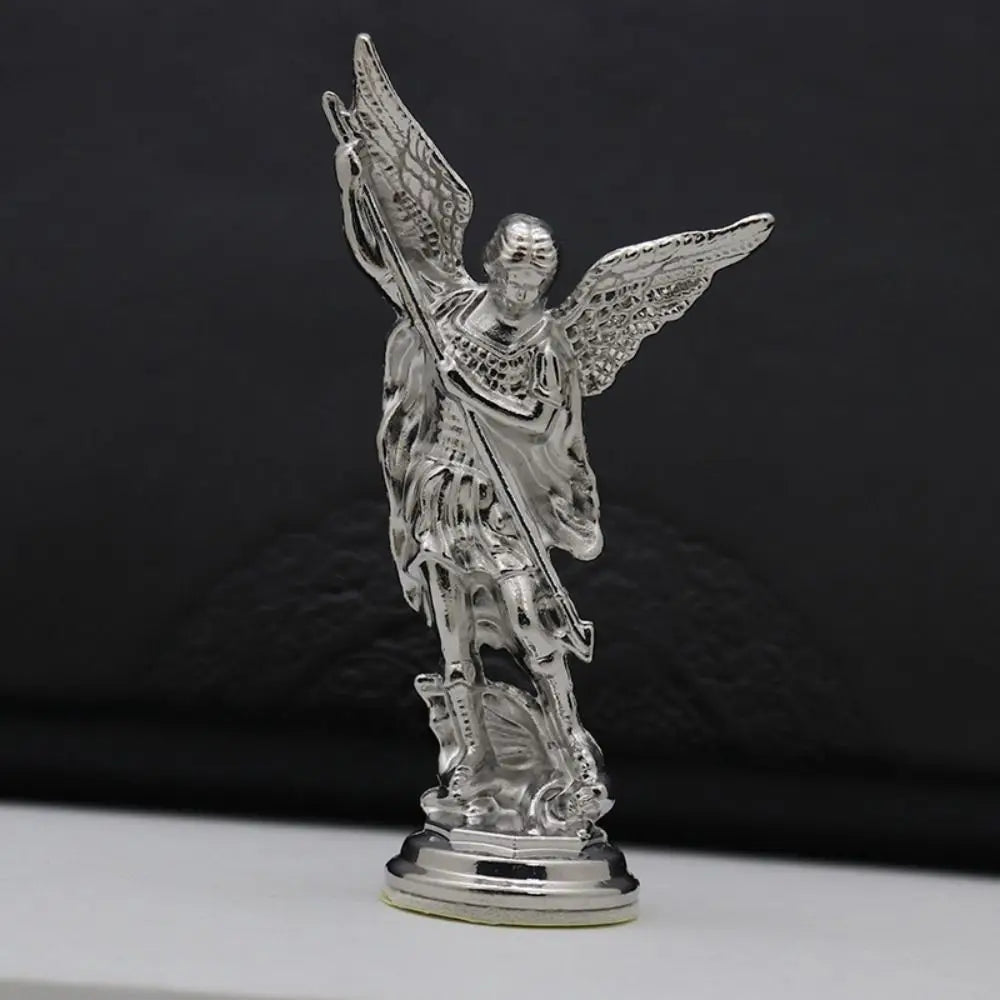 Creative Alloy Ctafts Michael Figurine Small Vivid Michael Ornaments Handmade Christian Guardian Statues Home