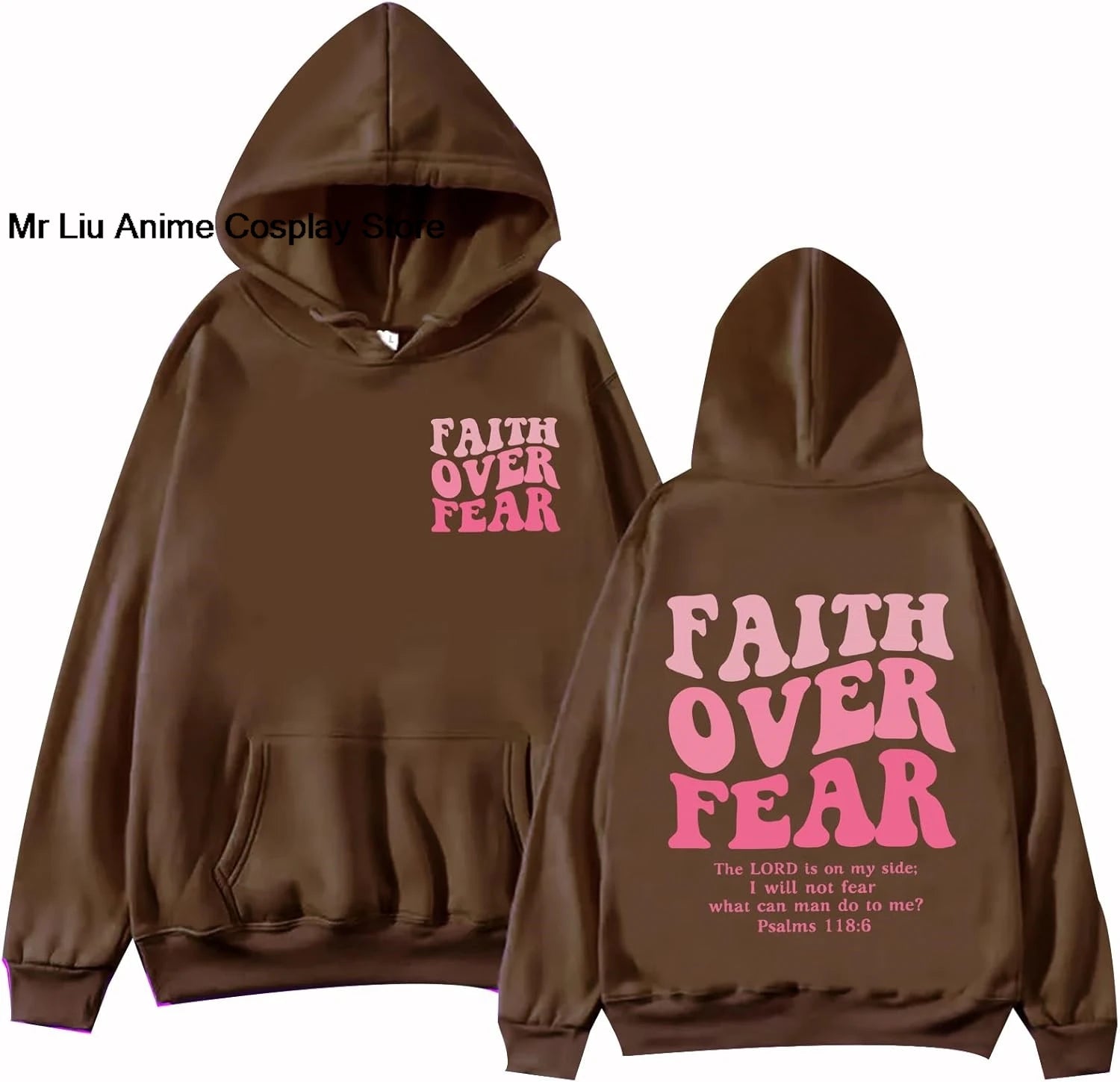 Faith Over Fear Hoodie Christian Jesus Bible Verse Faith Over Fear Sweatshirt Clothing