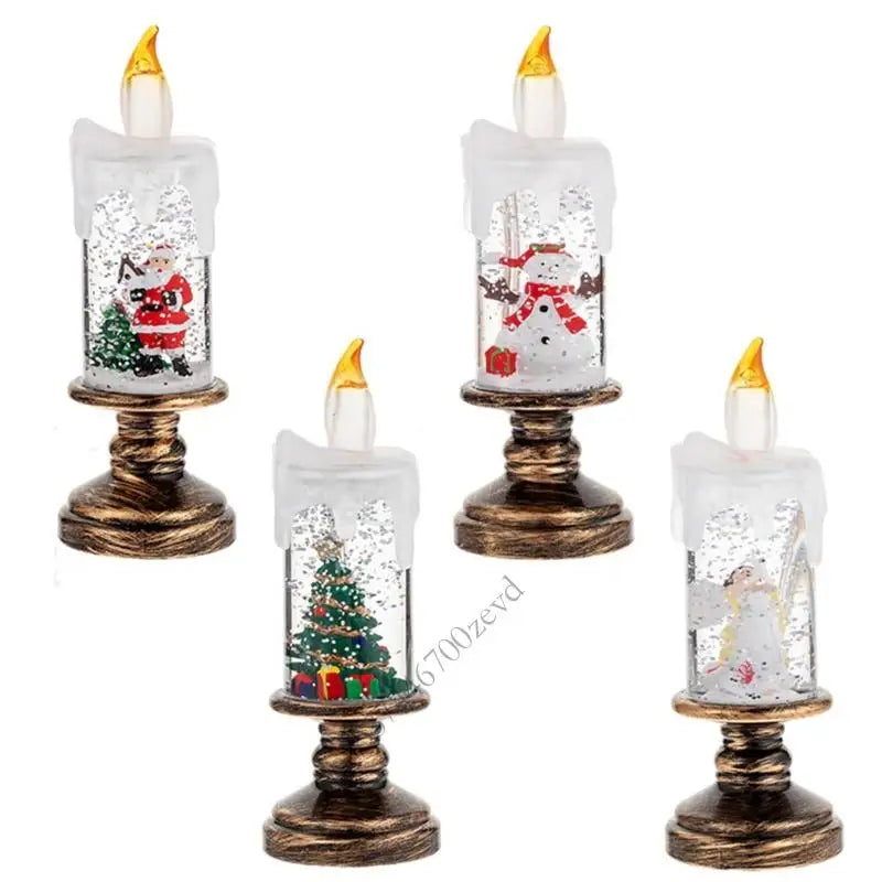 Rotating Snowflakes Projection Crystal Ball Night Light Indoor Dynamic Snow Effect Christmas Decoration Ornament P9YB