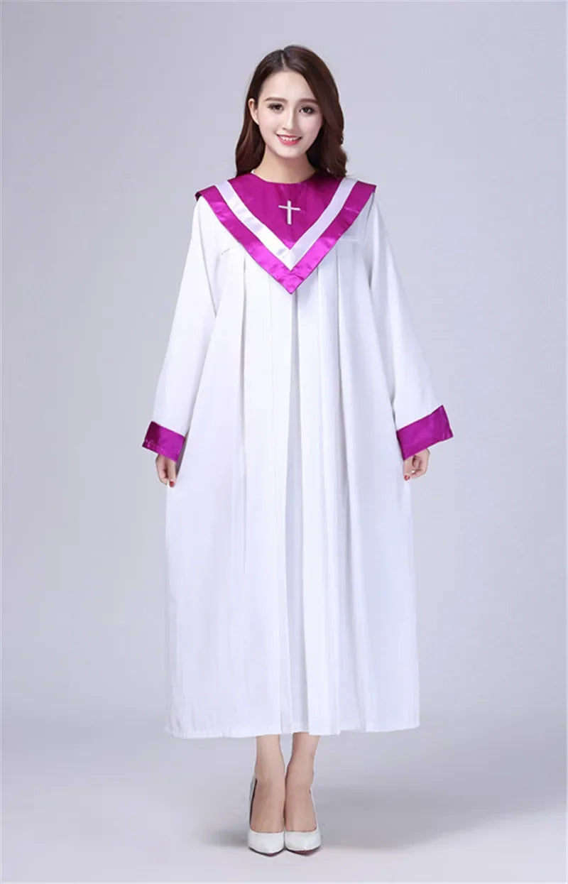 Christ Jesus Taught The Holy Costume Women Christian Sing Dress Jesus Class Service Outfit Christmas Holy Trinity Sacred Robe