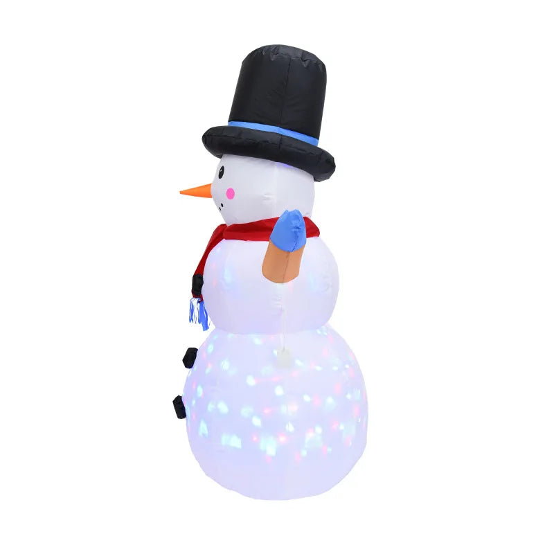Cross-border special 1.2-meter Christmas lights, garden decorations, rotating lights, inflatable Christmas snowman models