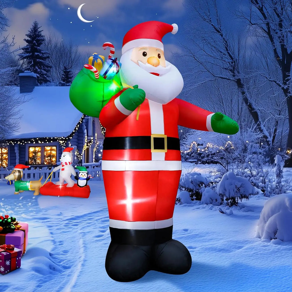 Customization Santa Claus LED Light Inflatable Outdoor Christmas Decorations Christmas Inflatables Decorations