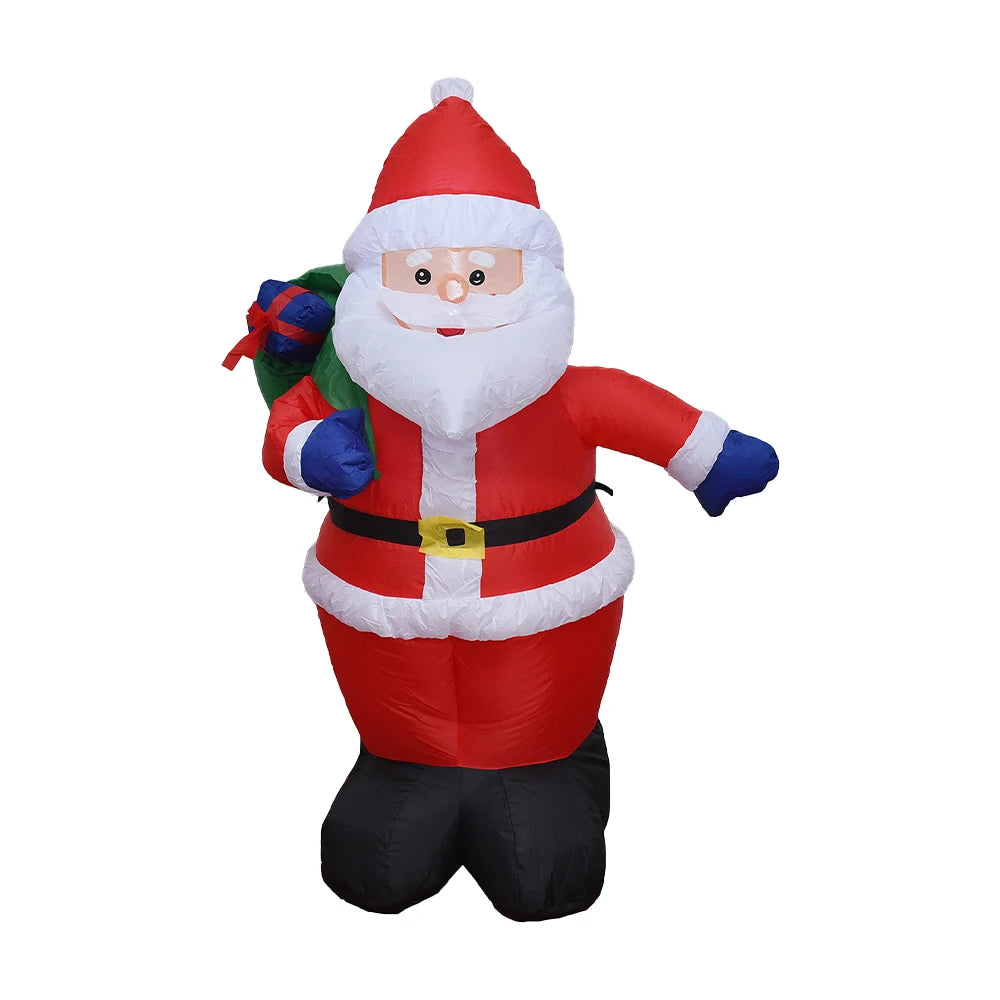 LED Inflatable Cartoon Model Decor Festival Theme Lighted Giant Model Ornament 1.2M Santa Claus Decor Christmas New Year Gifts
