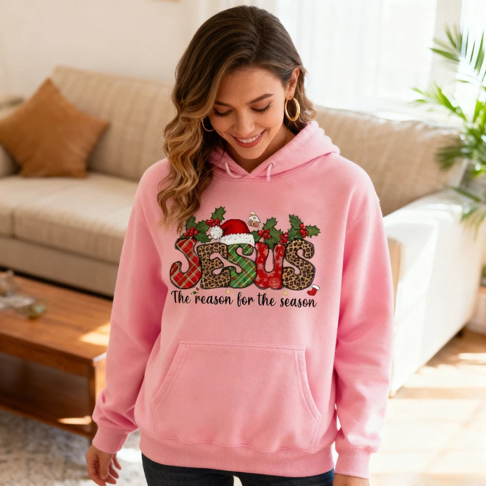 Christian Christmas Hoodies The Season for The Season Religious Christmas Clothing Cute Jesus Belief Gift Men Women Sweatshirts