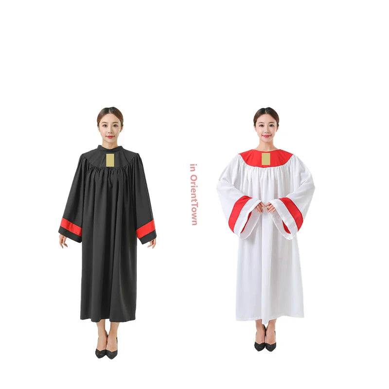 Unisex EU Priest Pastor Uniform Christian Church Choir Robes Church Clerics Clothing Adults Black Friday Worship Attire JT009