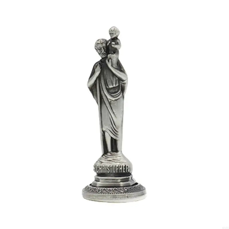 Q39B Vintage Antique Metal Standing Maria Figurine Catholic Miniature Statue Christian Religious Ornament for Tabletop Decors