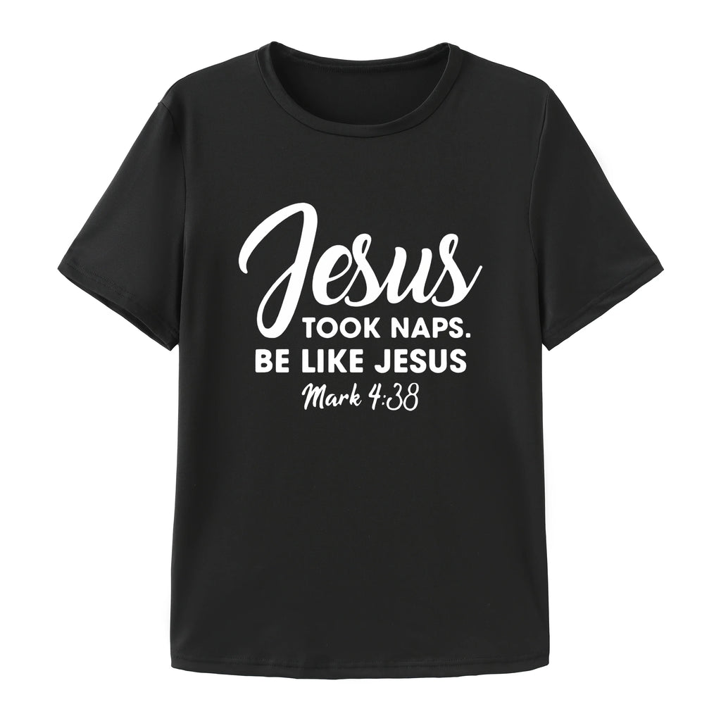 Jesus Took Naps Be Like Jesus Mens Christian t-Shirt T-shirt Fashion Casual Summer Top 2024 New Harajuku Womans Clothing