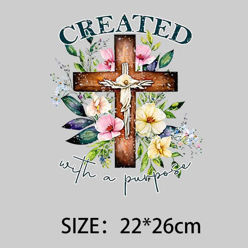 Christian Symbol Art Jesus - related Motifs Heat Transfers for Clothing Colorful Creations Stretch - resistant Stickers DIY