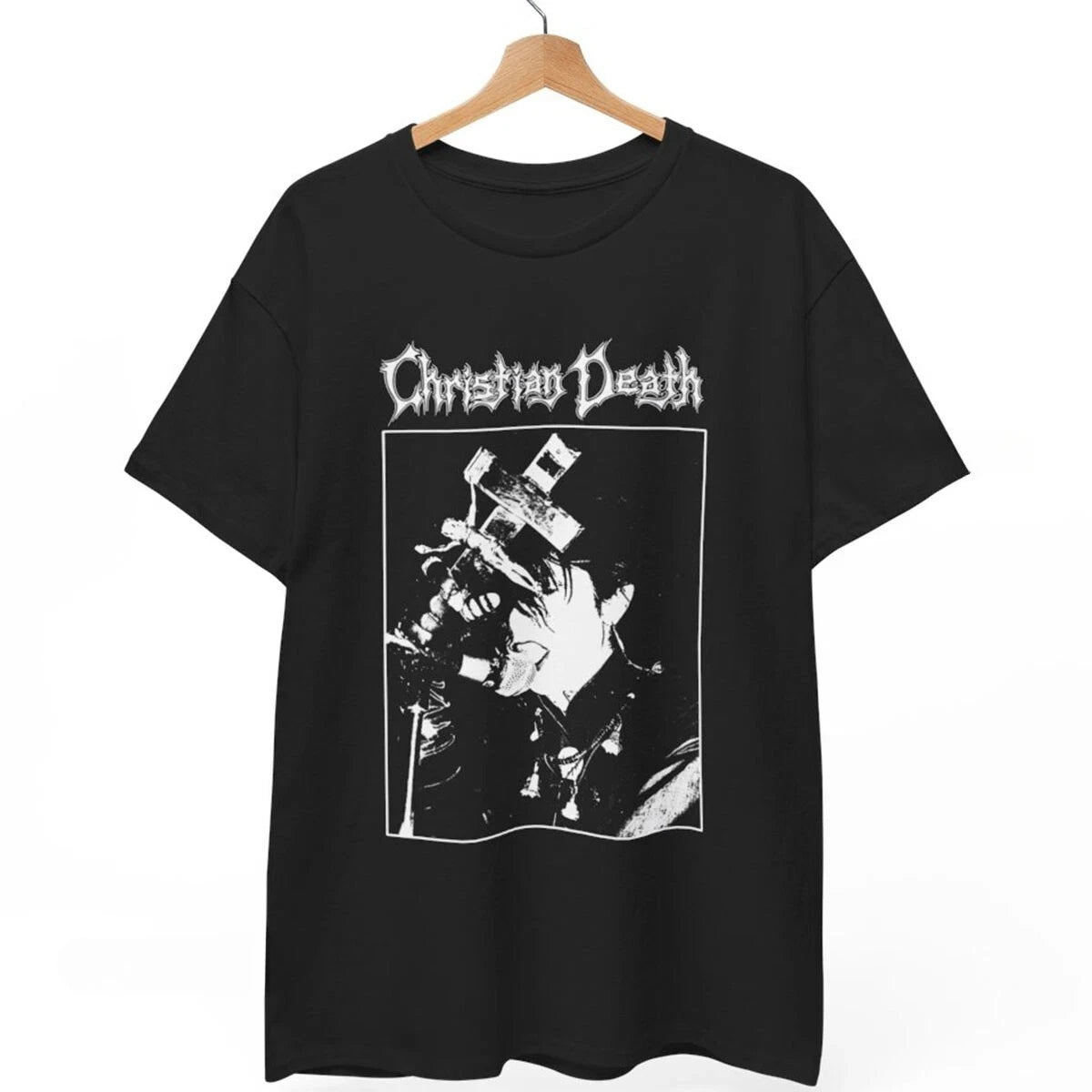 Christian Death T-Shirt Vintage Band Punk Rock Shirt Gothic Print T-Shirt Summer Casual Y2K Top Harajuku Women's Clothing