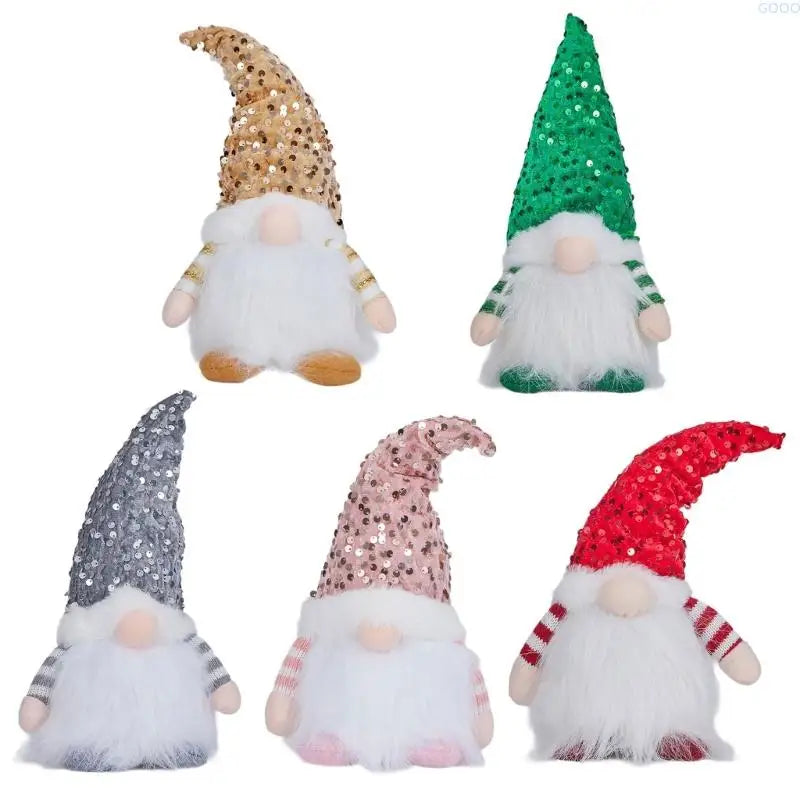 23GA Rudolph Plush Toy Christmas Ornament Washable Soft Dwarf Doll with Light Festival Home Office Holiday Decoration