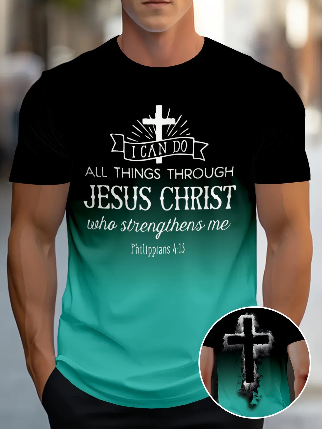 Vintage T-Shirts for Men 3D Jesus Passion Print Short Sleeve Tops Summer Christian T Shirt Loose Oversized T Shirts Men Clothing