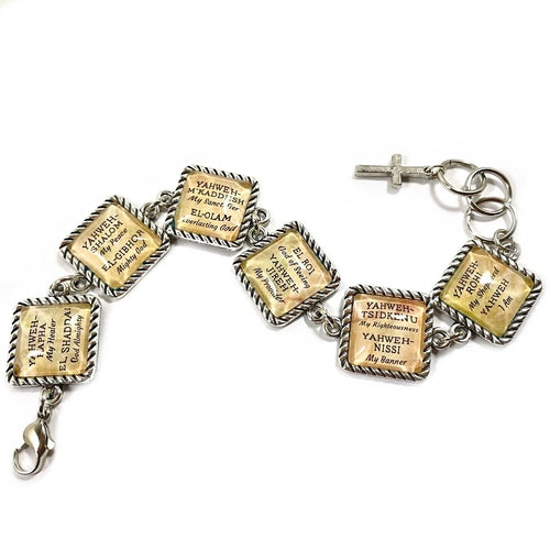 Jesus' I AM Statements Glass Scripture Charm Bracelet – Christian