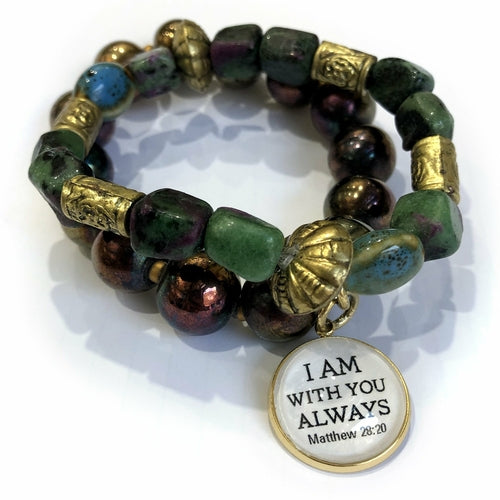 "Unfinished" Christian Glass Charm for Jewelry Making, 20mm, Gold or