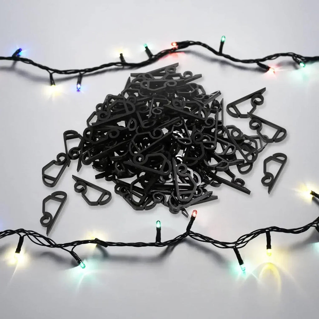 Light String Clips Hook Holiday Wire Clamp Weatherproof Outdoor Gutter Clip String Lights Holder Halloween Christmas Tree Decor