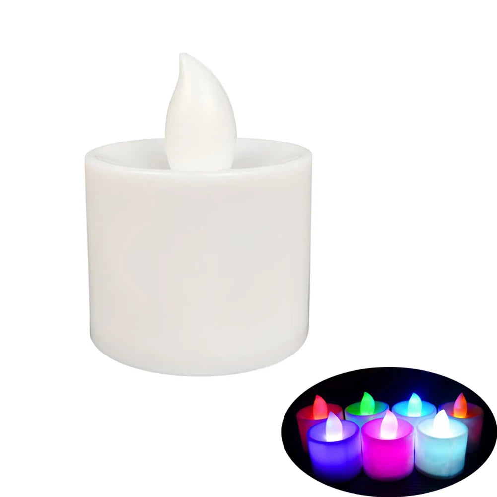 12pcs Mini LED Candle Lights, Flameless LED Tea Lights Candles, Reusable Night Lamp, Votive Tealight, Romantic Home Decor
