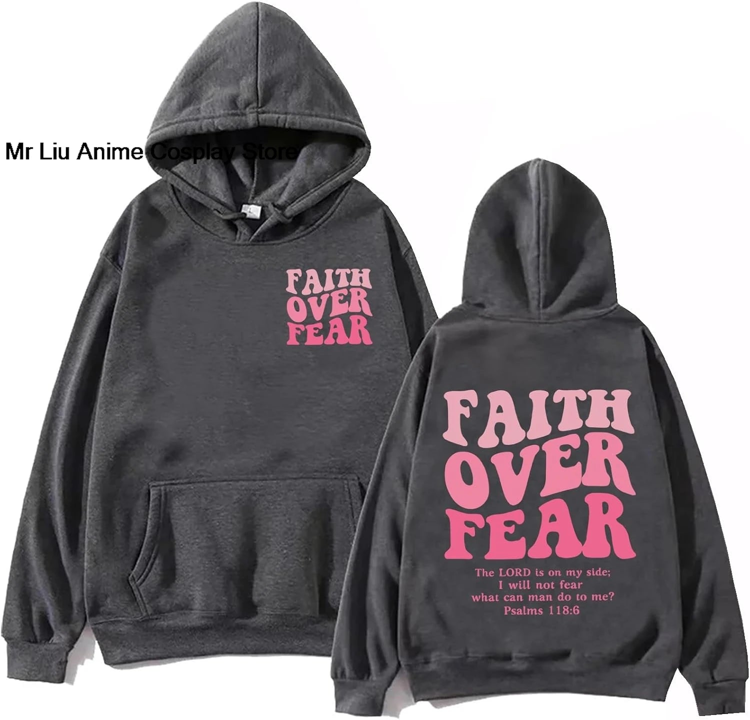 Faith Over Fear Hoodie Christian Jesus Bible Verse Faith Over Fear Sweatshirt Clothing