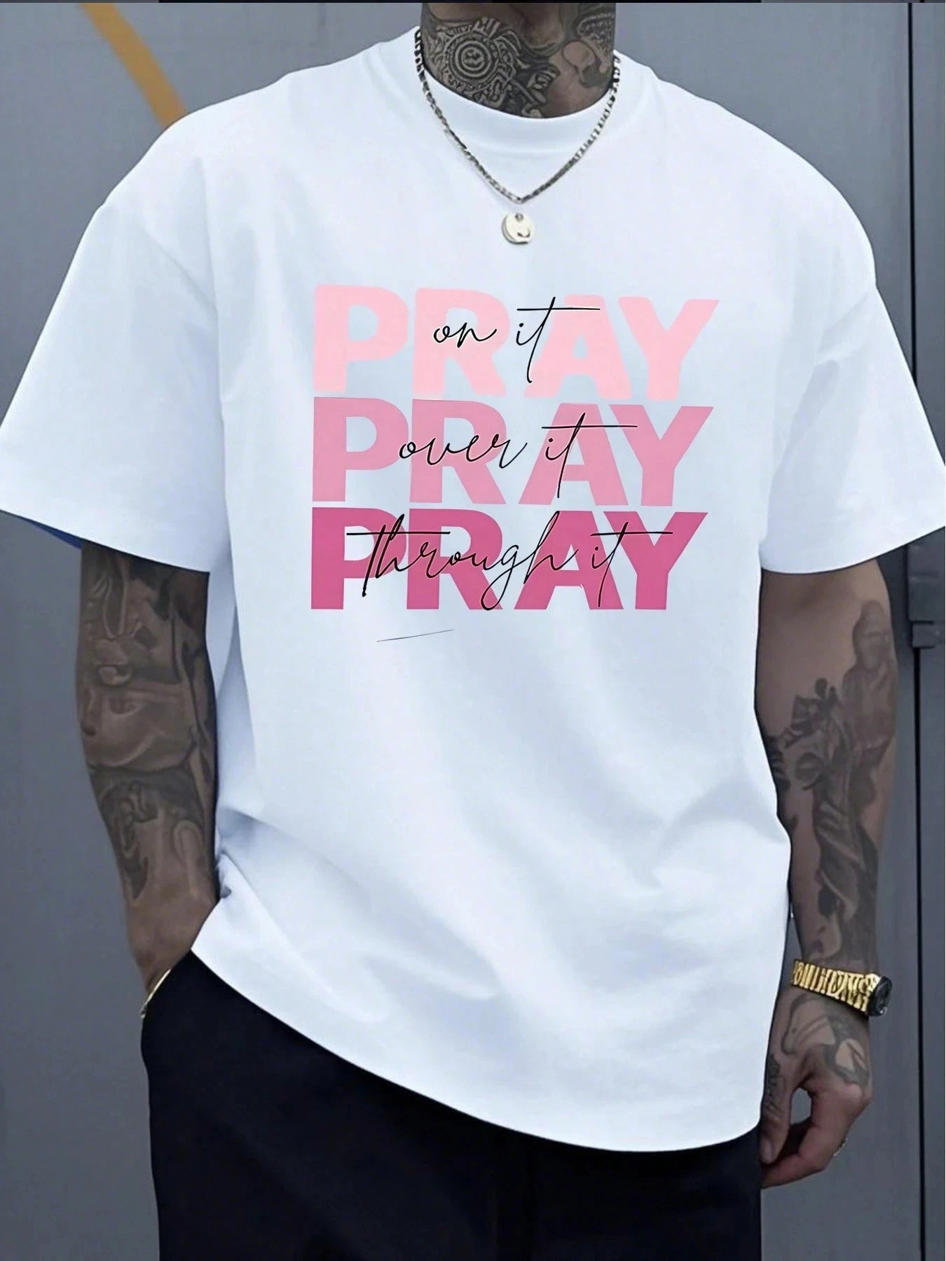 Oversized Harajuku Cotton Men's Hip Hop Clothing T-shirt Christian Goth Retro Men's Y2K T-shirt for Men and Women