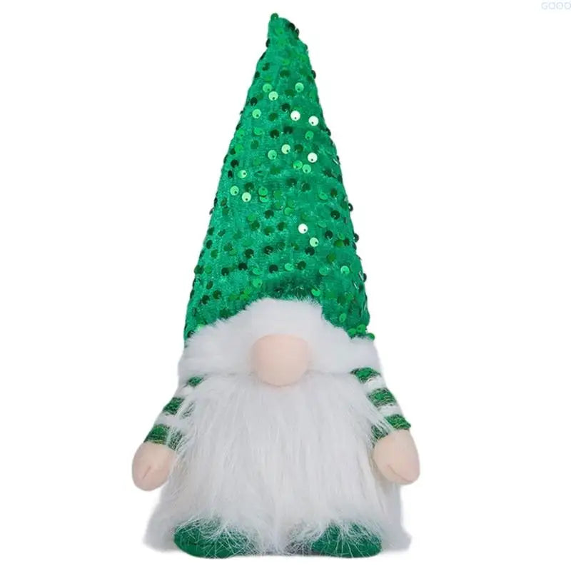 23GA Rudolph Plush Toy Christmas Ornament Washable Soft Dwarf Doll with Light Festival Home Office Holiday Decoration