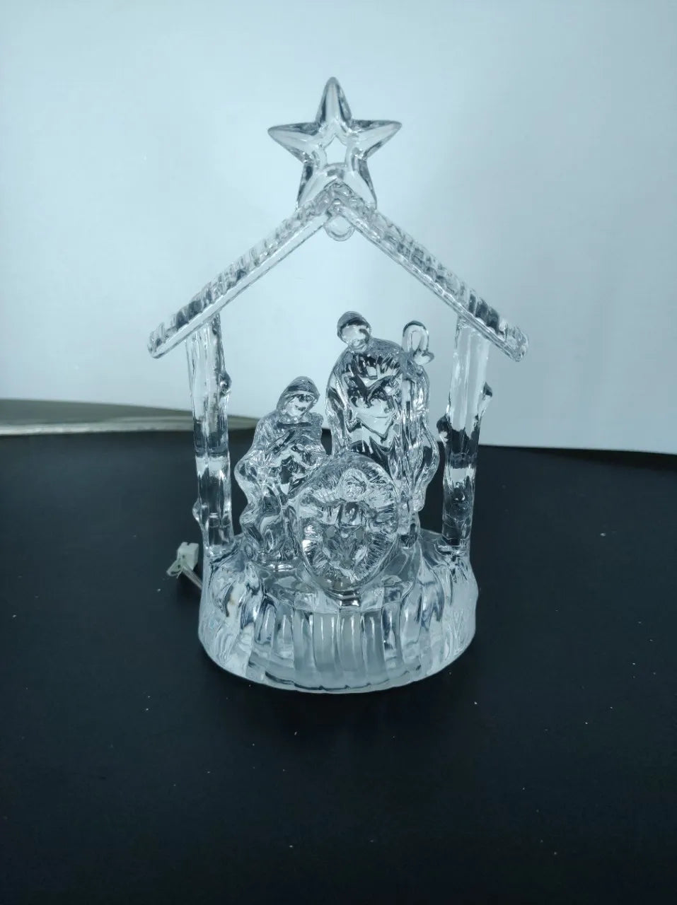 Luminous Resin Ornaments, Jesus Was Born Christian Gifts Desk Decorated, Christmas Gift Jesu Crafts Holy Statuette figurine