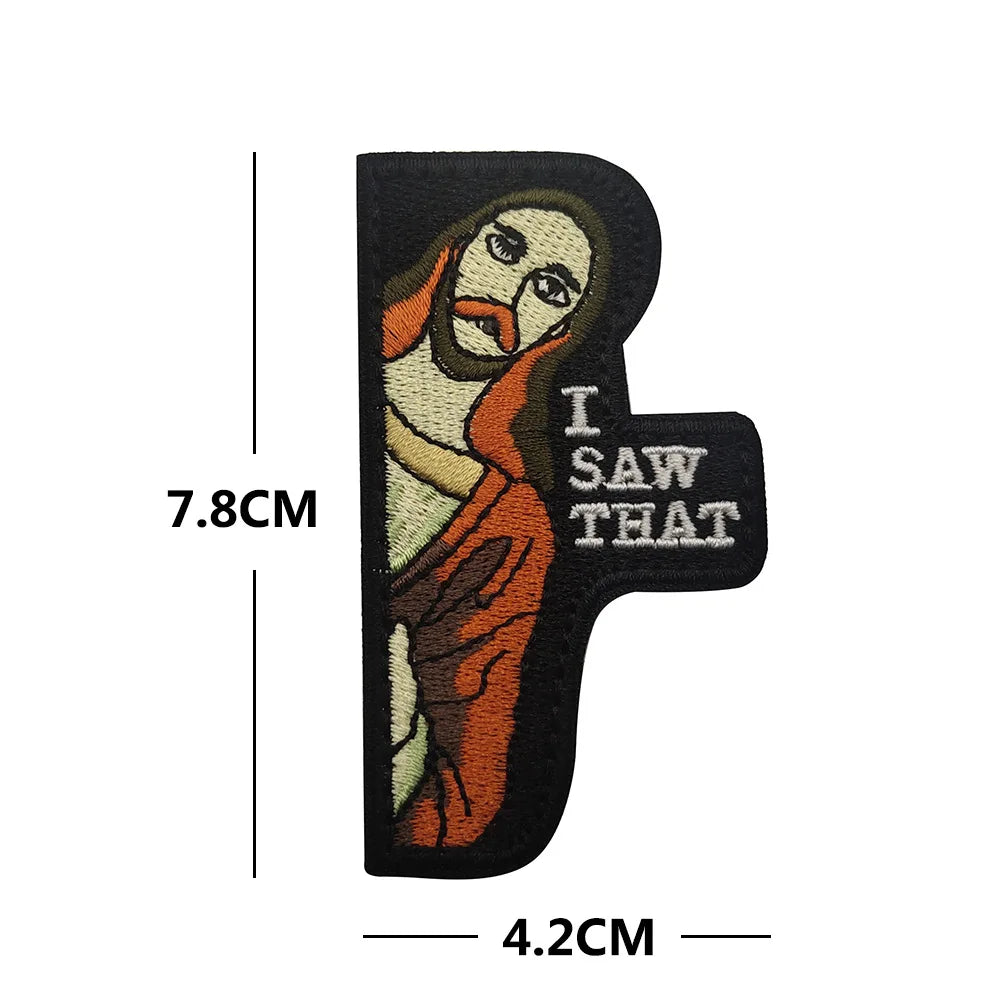 Jesus Fish Embroidered Patches God Christian Cross Sign Strip Embroidery Shoulder Appliqued Hook Loop Chevron For Clothing Cap