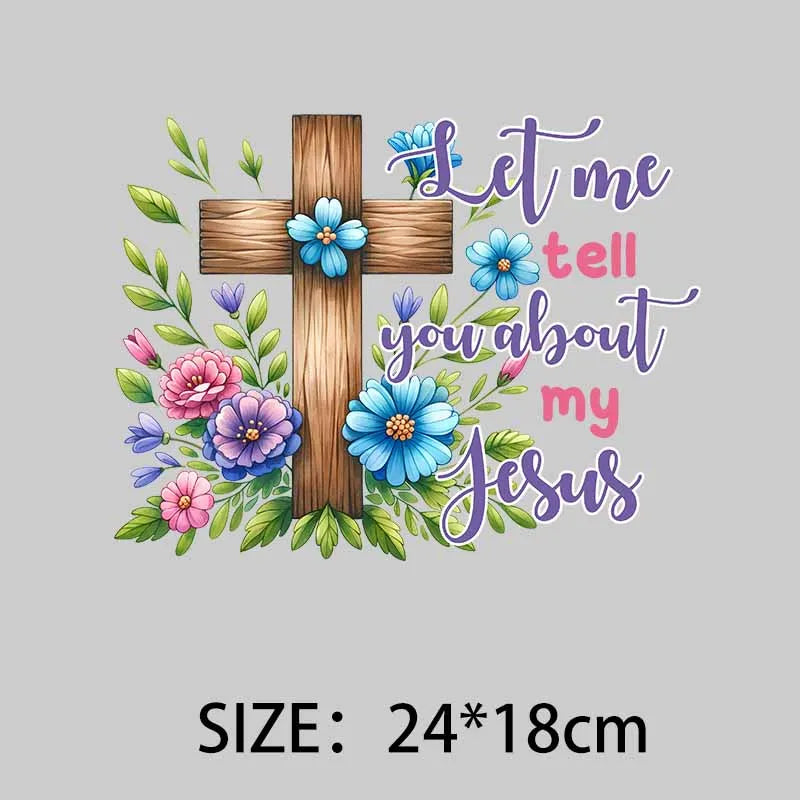 Christian Symbol Art Jesus - related Motifs Heat Transfers for Clothing Colorful Creations Stretch - resistant Stickers DIY