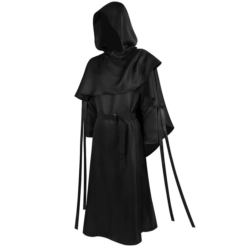 Wizard Costume Cosplay Medieval Hooded Robe Costume Monk Friar Robes Priest Costume Ancient Clothing Christian Suit