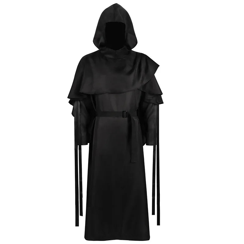 Wizard Costume Cosplay Medieval Hooded Robe Costume Monk Friar Robes Priest Costume Ancient Clothing Christian Suit