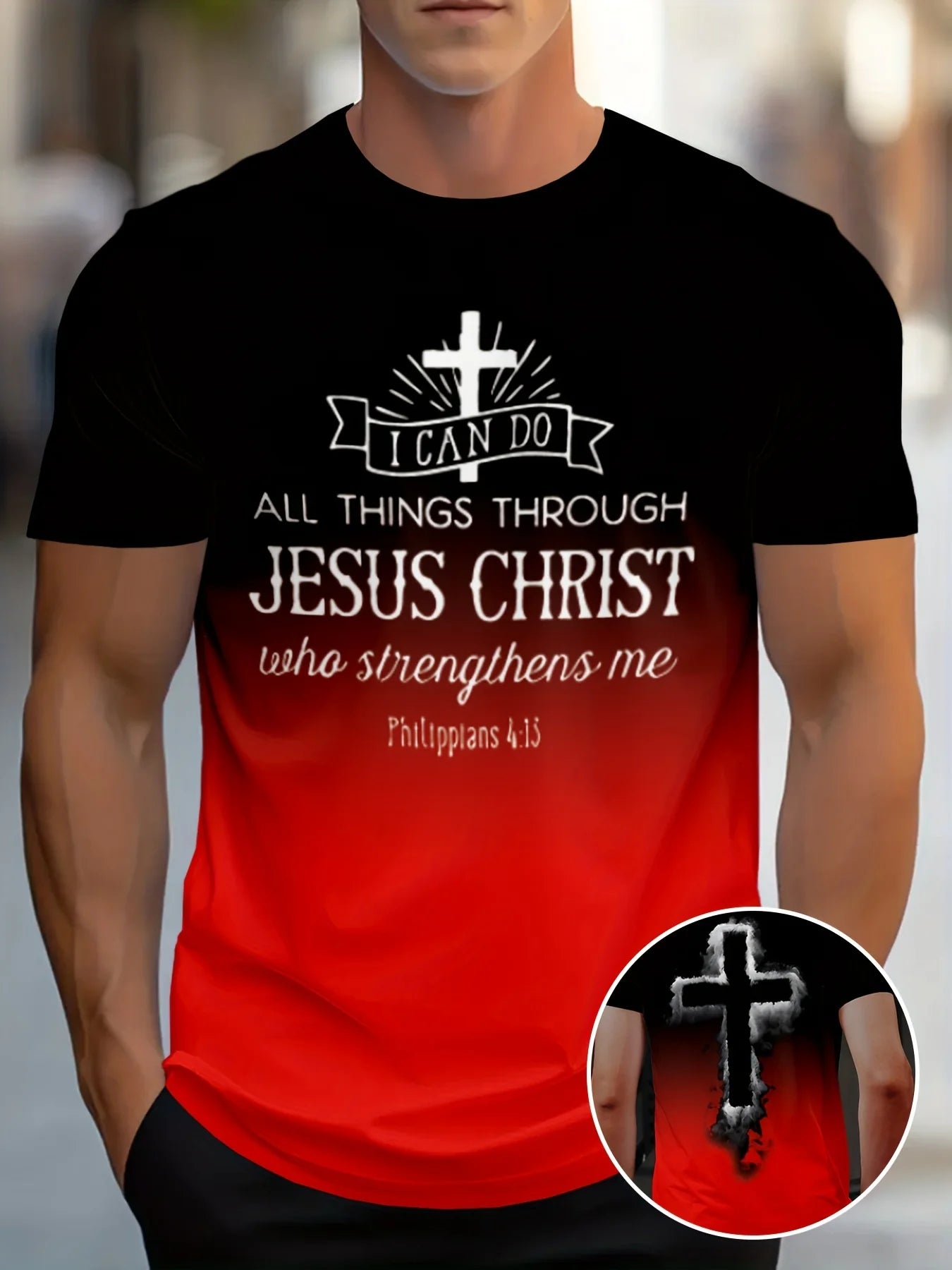 Vintage T-Shirts for Men 3D Jesus Passion Print Short Sleeve Tops Summer Christian T Shirt Loose Oversized T Shirts Men Clothing