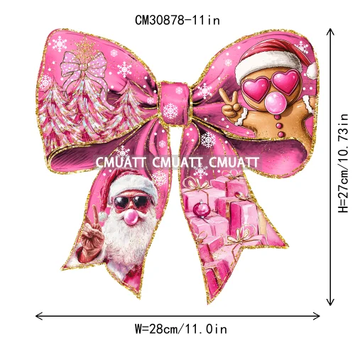 Coquette Jesus Glory To God In The Highest Christian Merry And Bright Christmas DTF Heat Transfer Stickers Iron On For Clothing