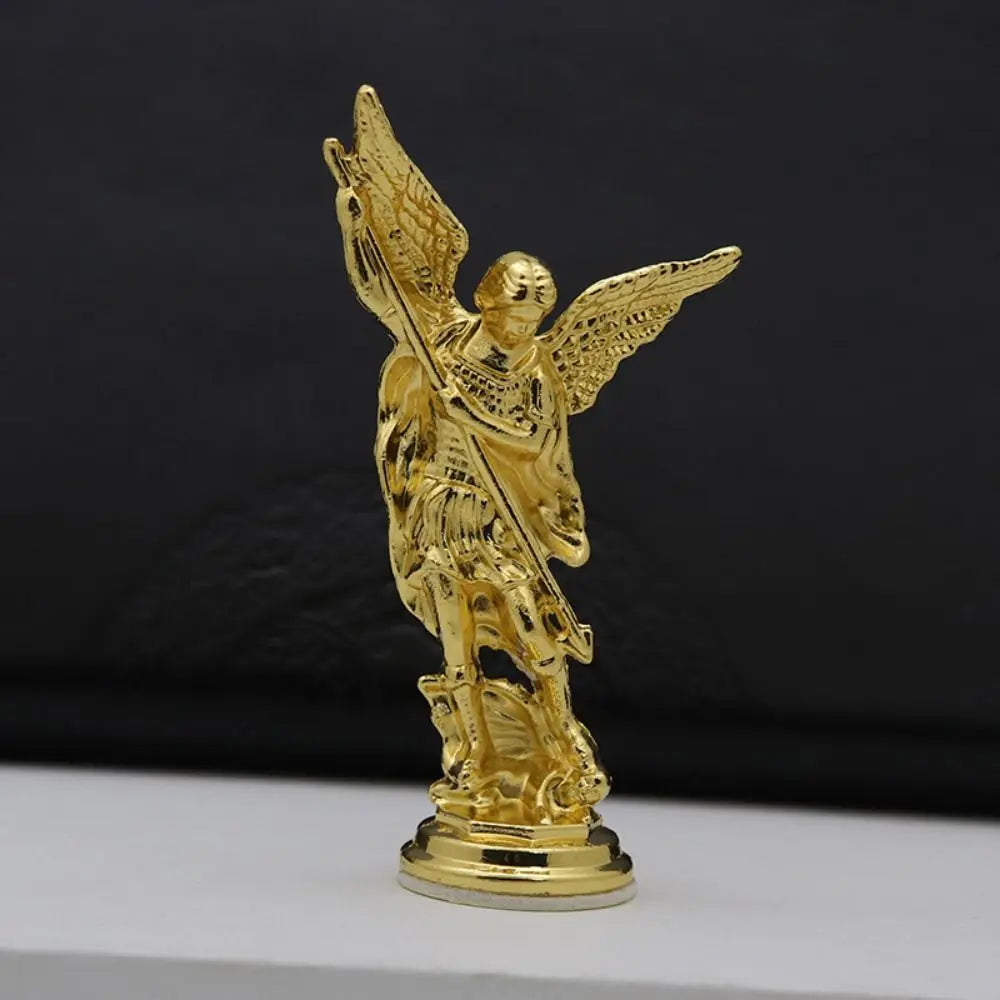 Creative Alloy Ctafts Michael Figurine Small Vivid Michael Ornaments Handmade Christian Guardian Statues Home