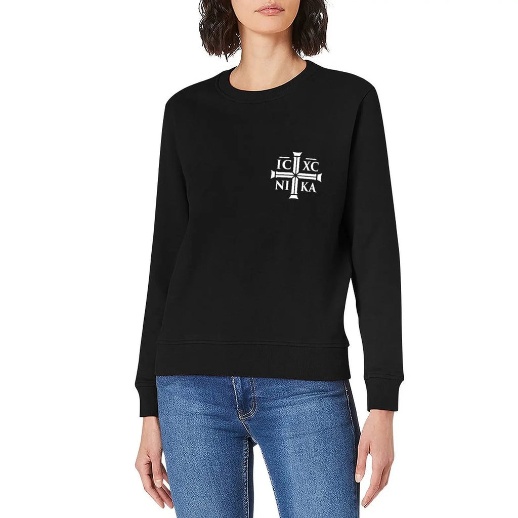 Small IC XC NIKA - Christian Eastern Orthodox Pullover autumn clothes for men anime clothing sweatshirt for men