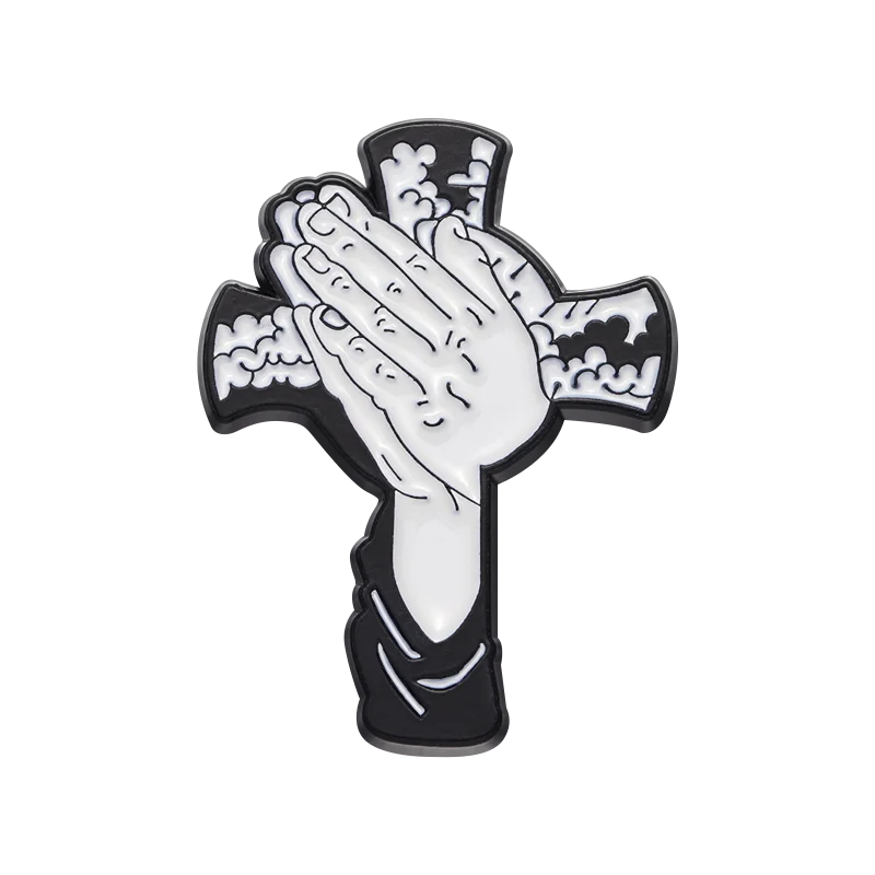 28styles Jesus Cross Enamel Pins Christian Clothing Decorative Brooches Jesus Fish Lapel Badge Backpack Cap Jewelry Accessories