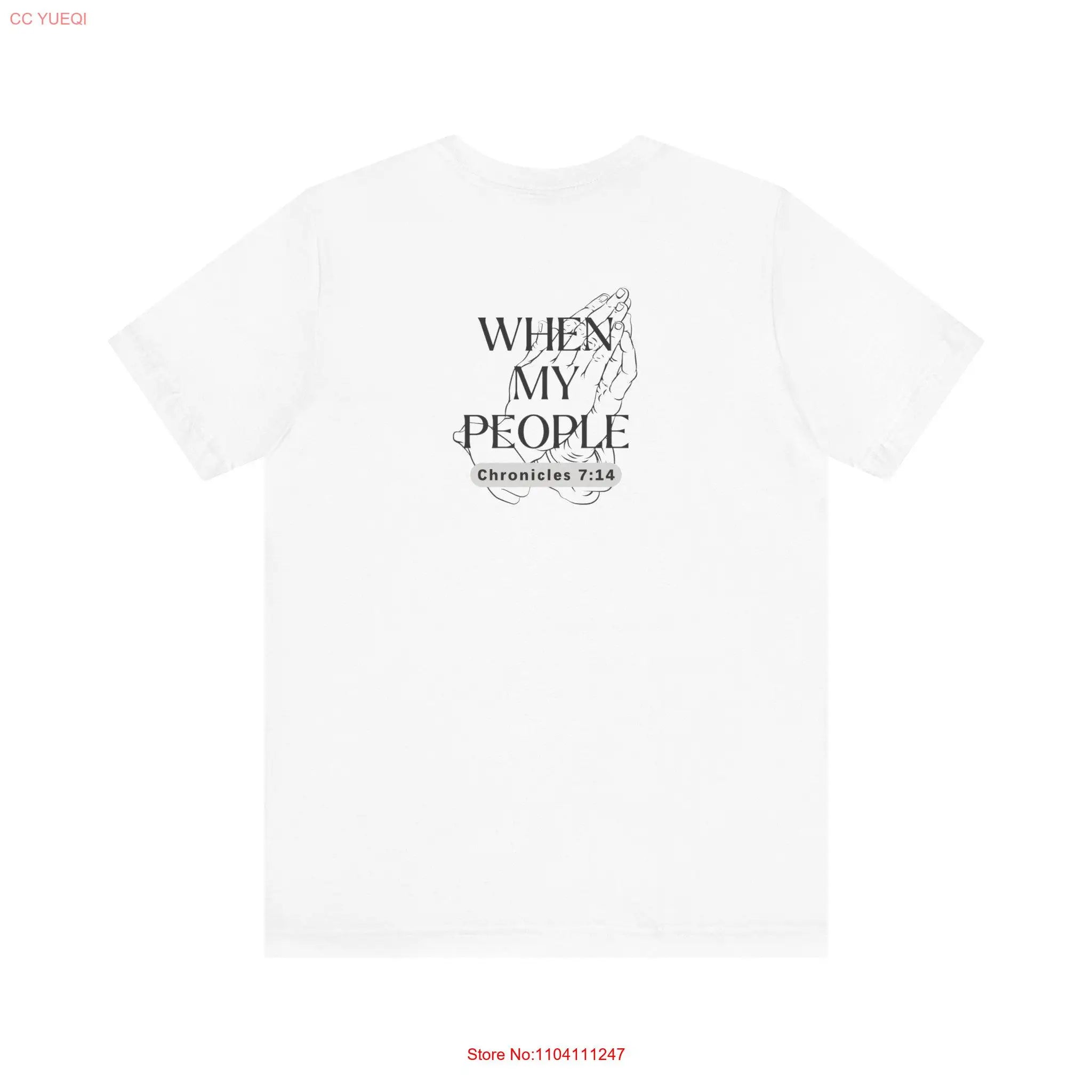 Christian T Shirt My People Chronicles 7 14 Bible Verse Apparel Religious Top Inspirational Clothing