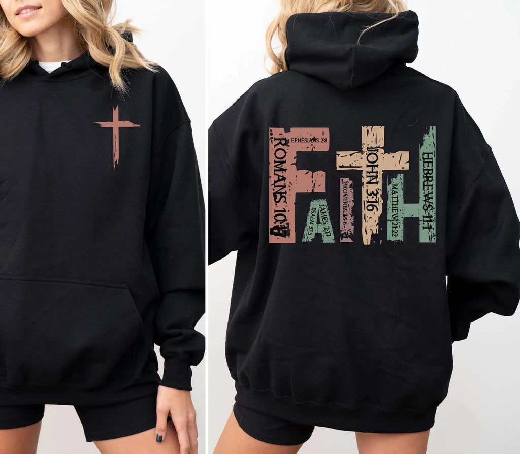 Christian Cross Graphic Print Hoodie Men's and Women's Long Sleeve Sweatshirt Pullover Y2k Tops Vintage Hip Hop Autumn Clothing