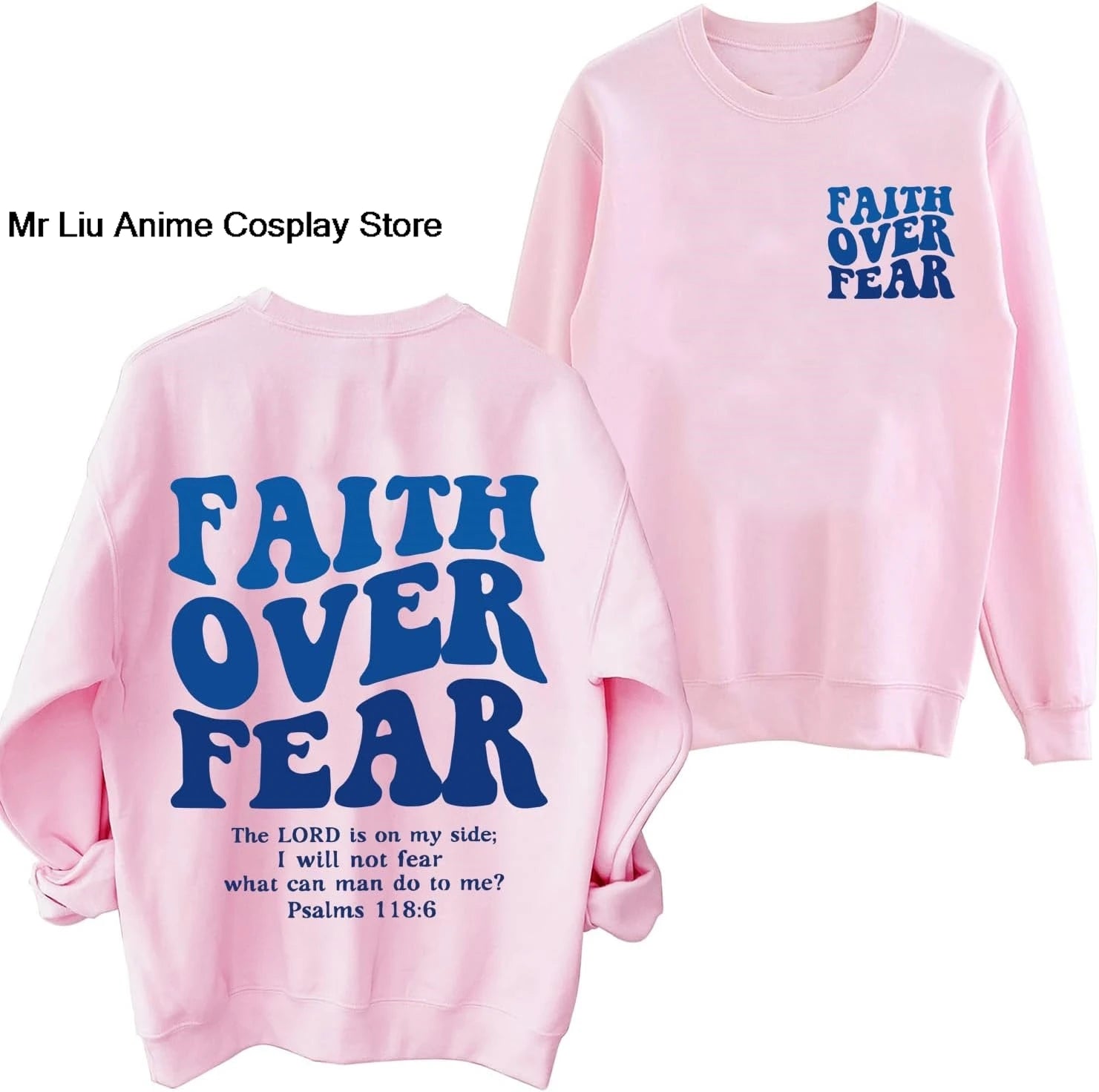 Faith Over Fear Hoodie Christian Jesus Bible Verse Faith Over Fear Sweatshirt Clothing