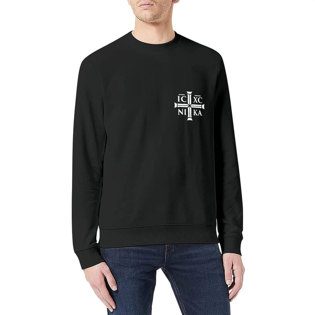 Small IC XC NIKA - Christian Eastern Orthodox Pullover autumn clothes for men anime clothing sweatshirt for men