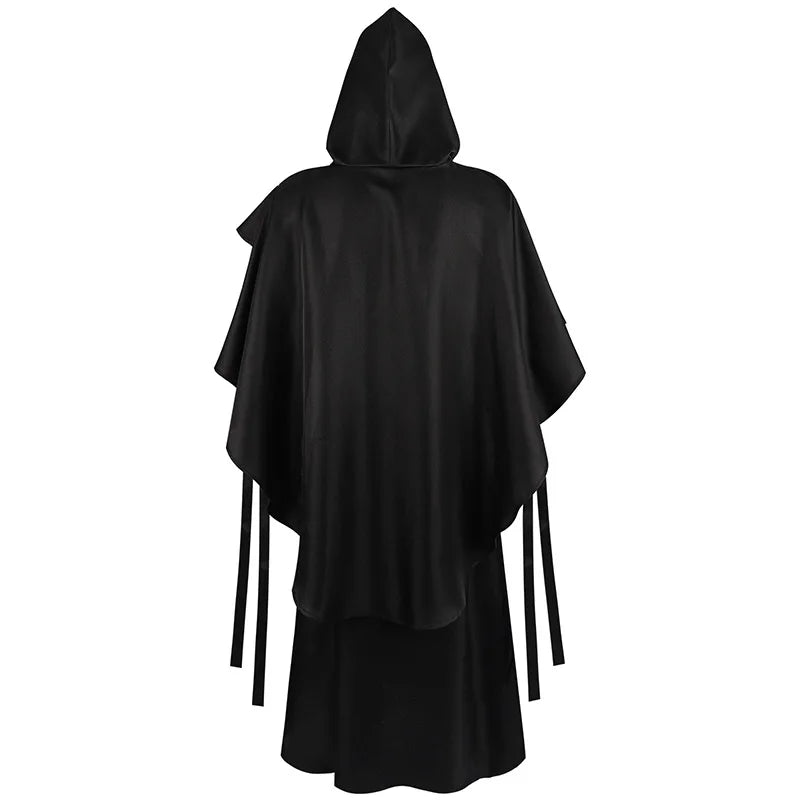 Wizard Costume Cosplay Medieval Hooded Robe Costume Monk Friar Robes Priest Costume Ancient Clothing Christian Suit