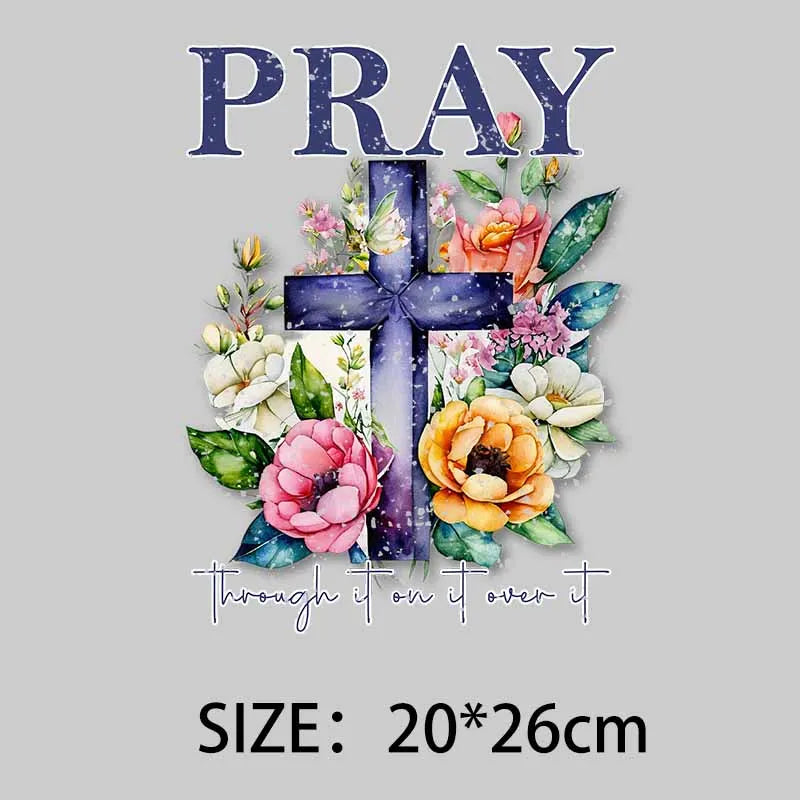 Christian Symbol Art Jesus - related Motifs Heat Transfers for Clothing Colorful Creations Stretch - resistant Stickers DIY