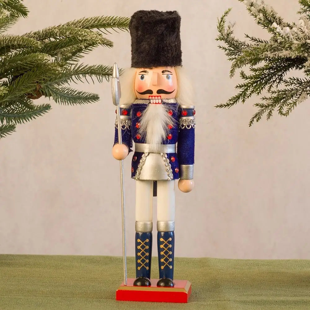 Merry Christmas Vintage Christmas Nutcracker Handicraft Painted Soldier Doll Drummer 30cm Handcraft Figurine New Year
