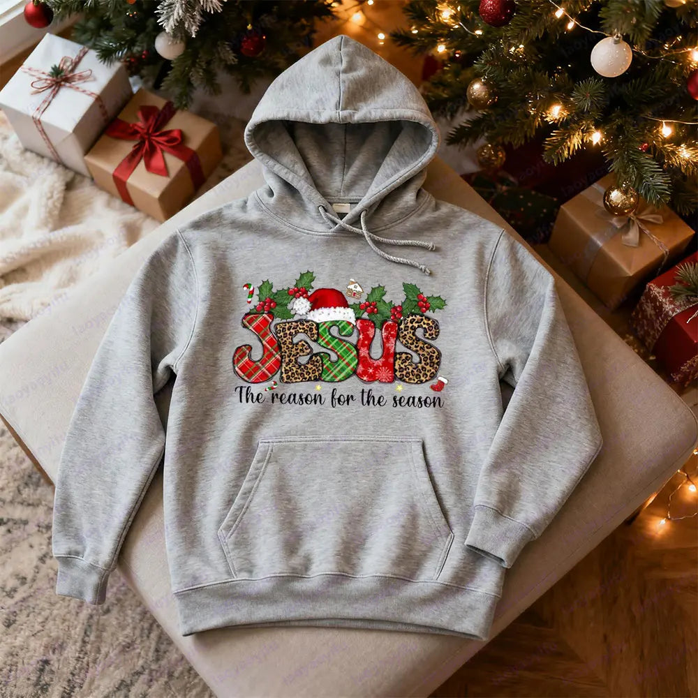 Christian Christmas Hoodies The Season for The Season Religious Christmas Clothing Cute Jesus Belief Gift Men Women Sweatshirts