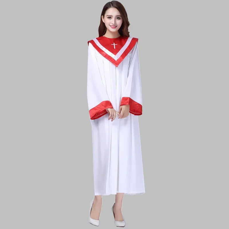Christ Jesus Taught The Holy Costume Women Christian Sing Dress Jesus Class Service Outfit Christmas Holy Trinity Sacred Robe