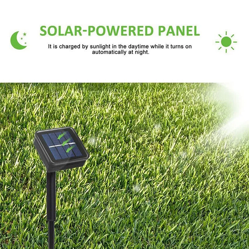 ONCE Solar Powered Lights 200 LED String Fairy Lights for Outdoor Christmas Lighting Courtyard Street Garden Decor 20m