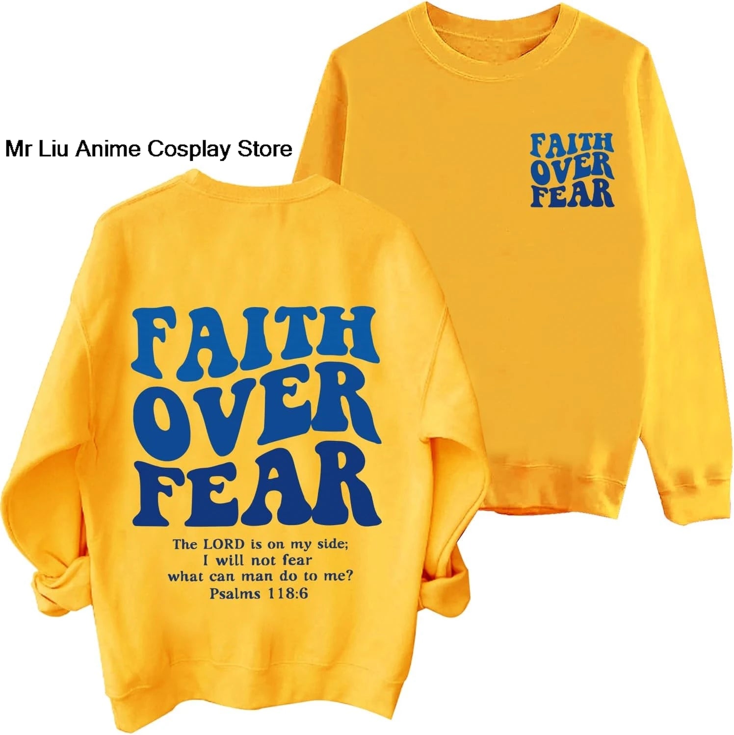 Faith Over Fear Hoodie Christian Jesus Bible Verse Faith Over Fear Sweatshirt Clothing