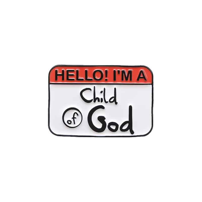 I'm Blessed I Ride With Jesus Enamel Pin Cartoon Creative Christianity Jesus Fish Brooches Jewelry Lapel Badge Gift for Friends