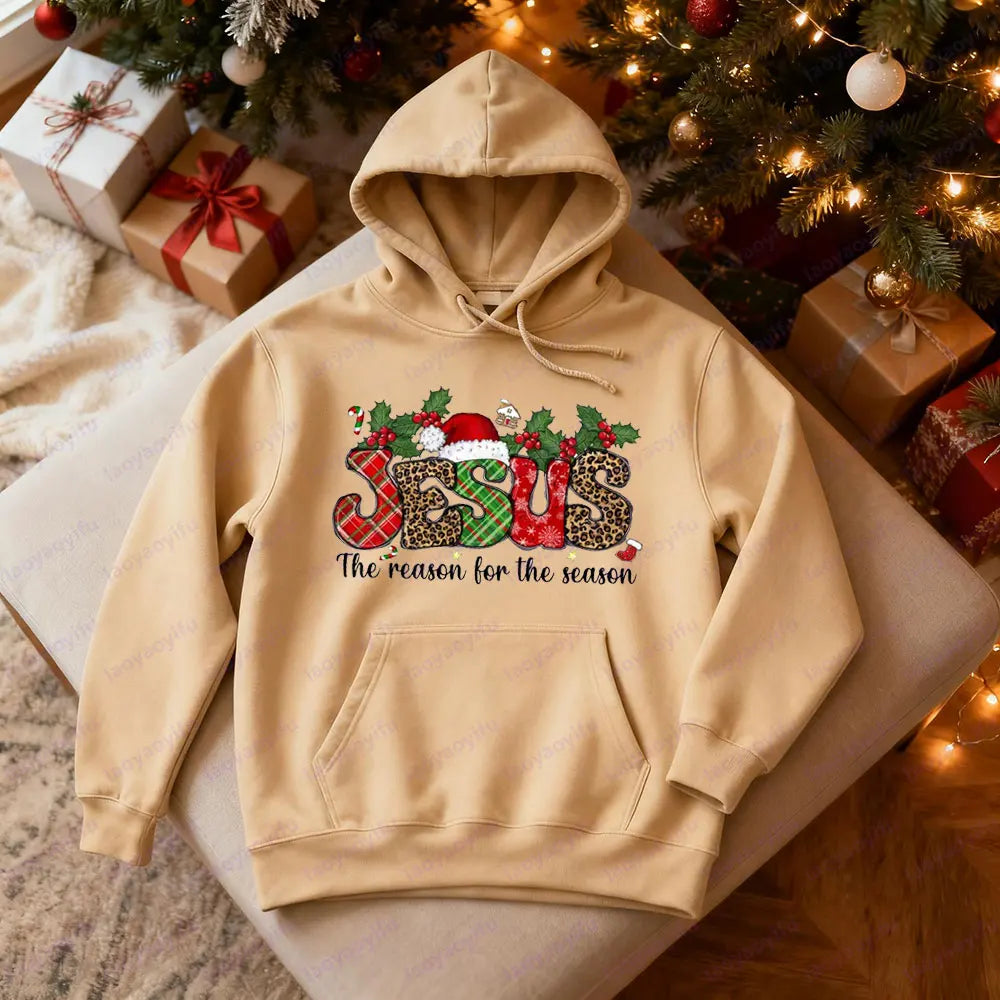 Christian Christmas Hoodies The Season for The Season Religious Christmas Clothing Cute Jesus Belief Gift Men Women Sweatshirts